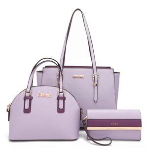 Leah Shoulder Bag 3-Piece Set NK12310 Lavender